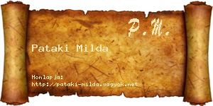 Pataki Milda névjegykártya